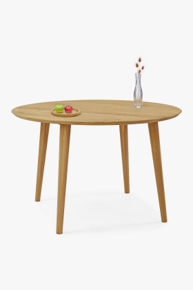 Dubový okrúhly stôl s priemerom 120 cm