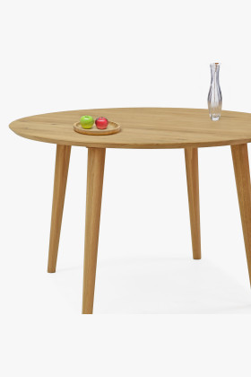 Dubový kulatý stůl o průměru 120 cm 2