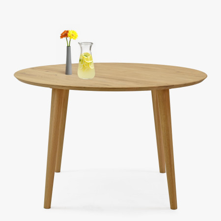 Dubový kulatý stůl o průměru 120 cm