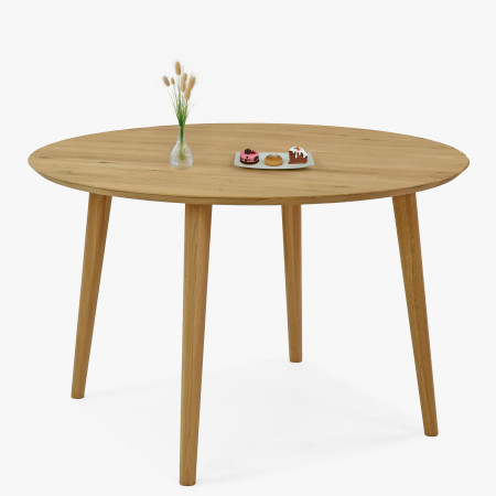 Dubový kulatý stůl o průměru 120 cm