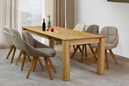 Dřevěný rozkládací stůl 200 x 90 cm, + 100 cm