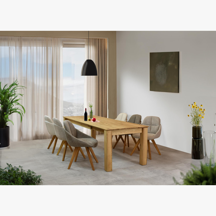 Dřevěný rozkládací stůl 200 x 90 cm, + 100 cm