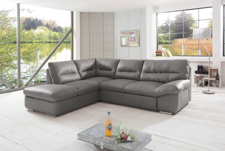 Rohová sedací souprava - pravá kůže, roh v levo - výber barvy