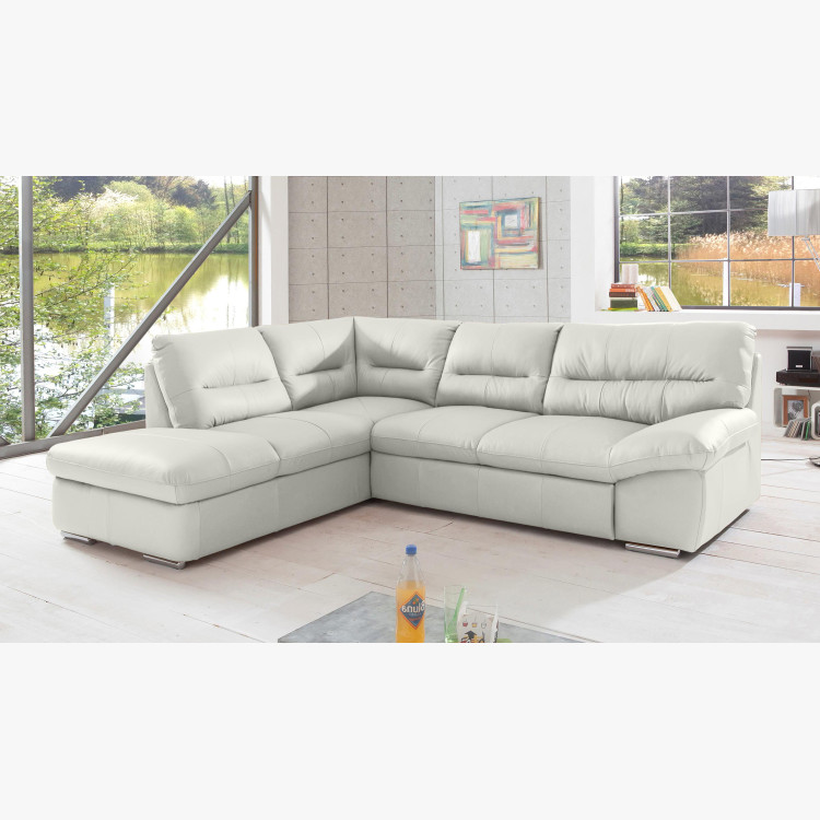 Rohová sedací souprava - pravá kůže, roh v levo - výber barvy