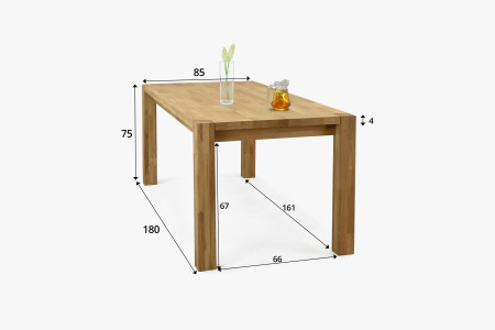 Dubový stůl 180 x 85 cm