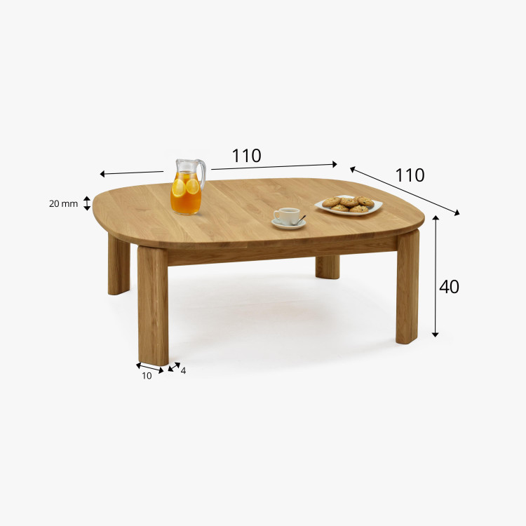 Dubový konferenční stolek 110 x 110 cm