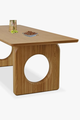 Jídelní stůl dub 220 x 95 cm a 4 dubová křesla 2