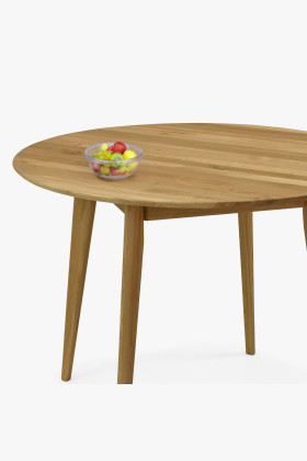 Dřevěný okruhlý stůl o průměru 100 cm 2