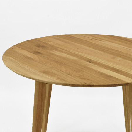 Dřevěný okruhlý stůl o průměru 100 cm