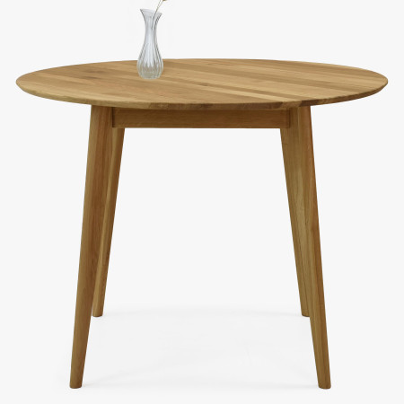 Dřevěný okruhlý stůl o průměru 100 cm