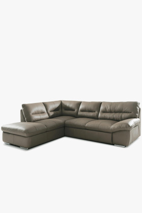 Rohová sedacia súprava - pravá koža fango, William roh vpravo