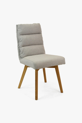 Pohodlná stolička, nohy dub šedo-béžová Kampa