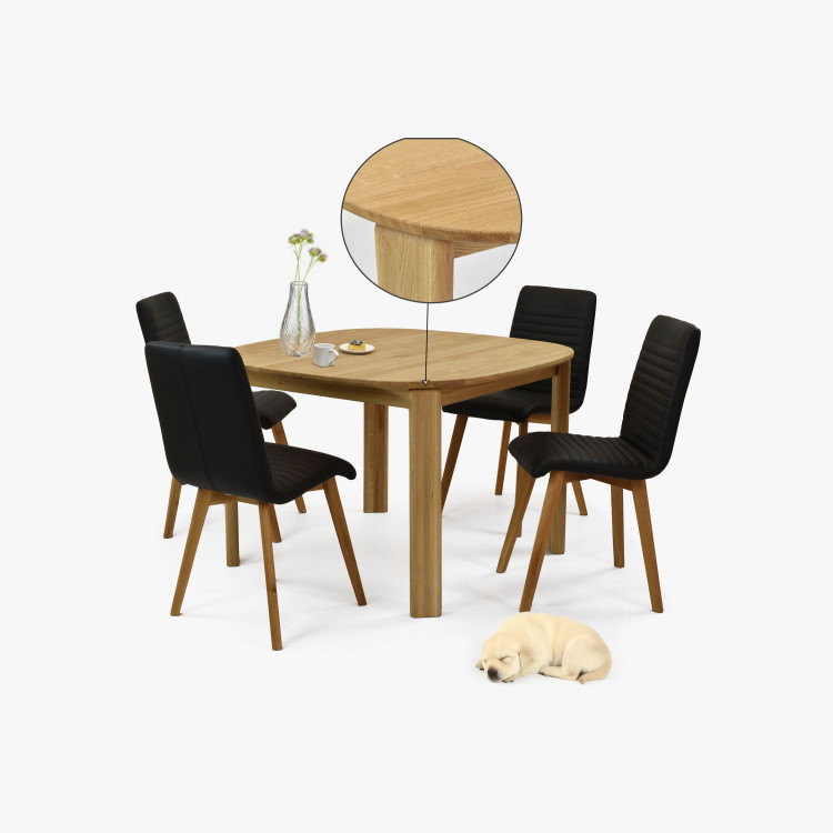 Designový dřevěný jídelní stůl 110 x 110 cm