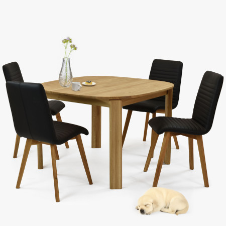 Designový dřevěný jídelní stůl 110 x 110 cm