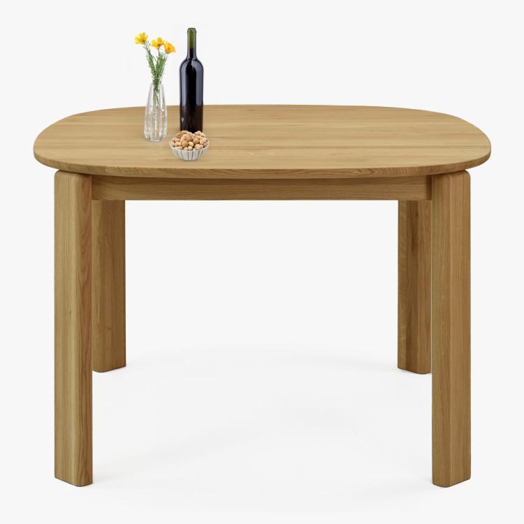 Designový dřevěný jídelní stůl 110 x 110 cm