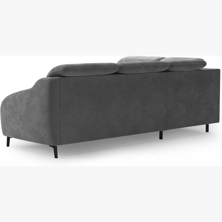 Sivá rohová sedací souprava Blues Levá