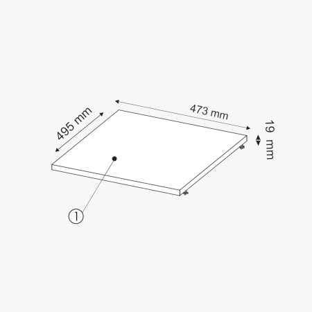 Police do skříně , typ 61 ON