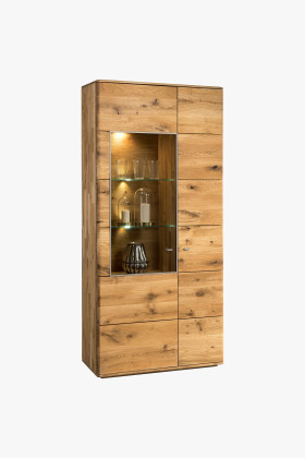 Vysoká úzka komoda širšia s presklenenou časťou, TYP 12