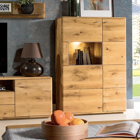 Vysoká komoda s jednou prosklenou částí, Texas typ 45