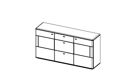 Luxusní komoda z dubu do obýváku,  Texas Typ 49 ON