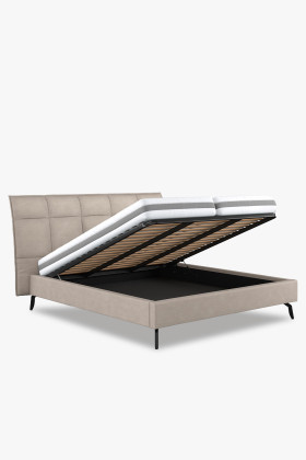 Látková posteľ s úložným priestorom 160 x 200 cm