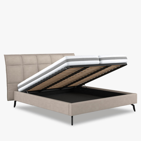 Látková postel s úložným prostorem 180 x 200 cm