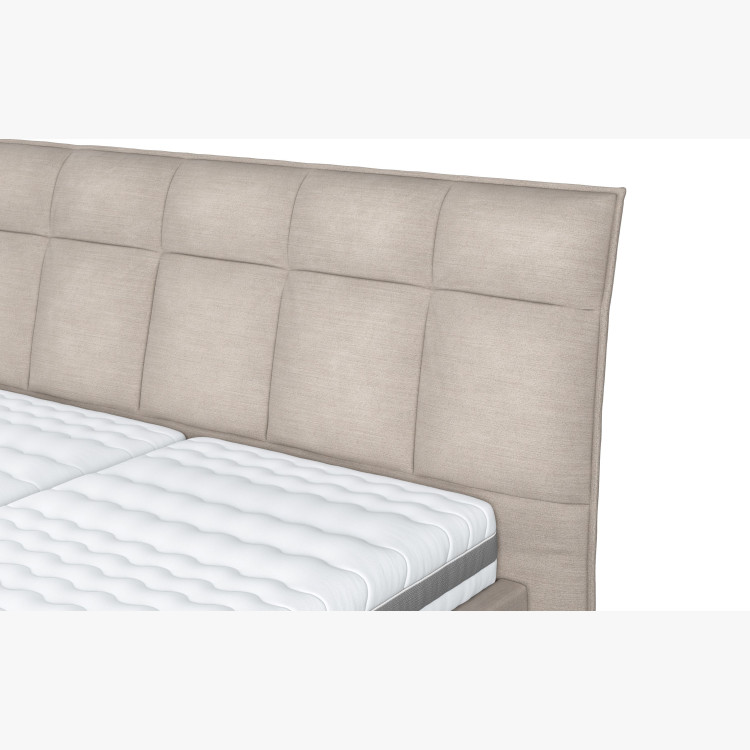 Látková postel s úložným prostorem 180 x 200 cm