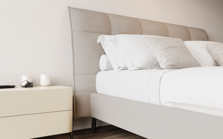 Látková postel s úložným prostorem 180 x 200 cm