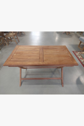 Záhradný stôl z teakového dreva – 120 × 70 cm, celomasívny, skladací