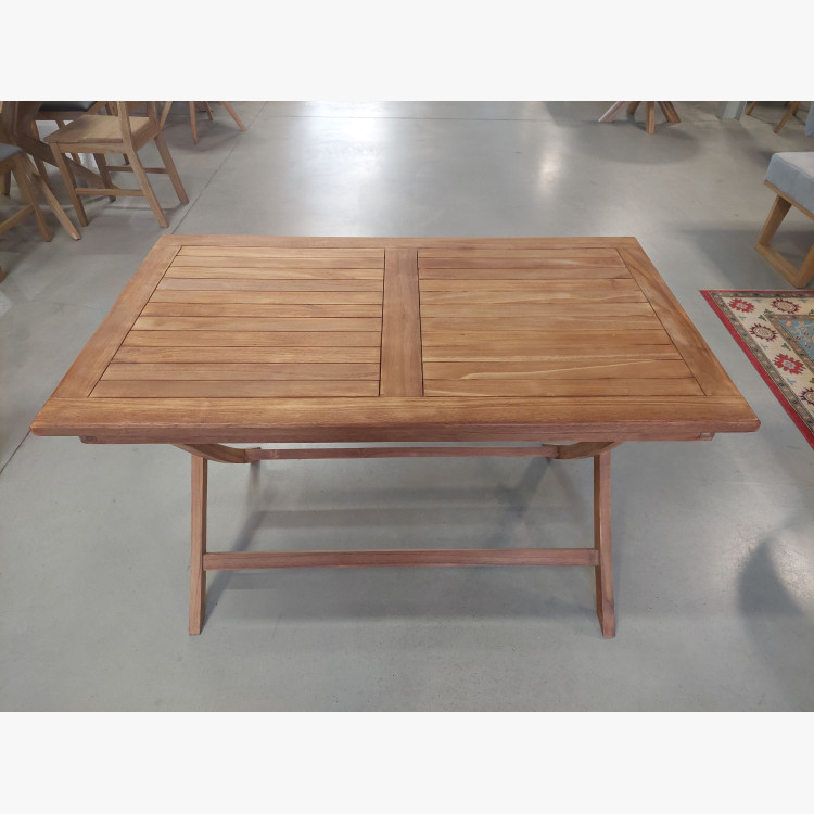 Zahradní stůl z teakového dřeva – 120 × 70 cm, celomasivní, skládací