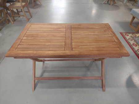 Zahradní stůl z teakového dřeva – 120 × 70 cm, celomasivní, skládací