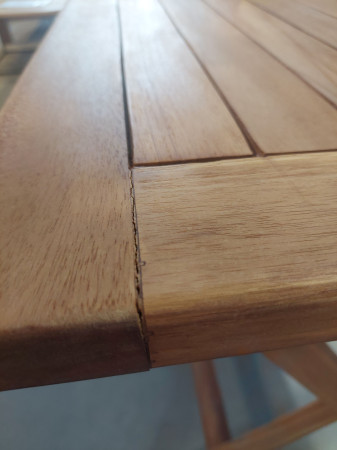 Zahradní stůl z teakového dřeva – 120 × 70 cm, celomasivní, skládací