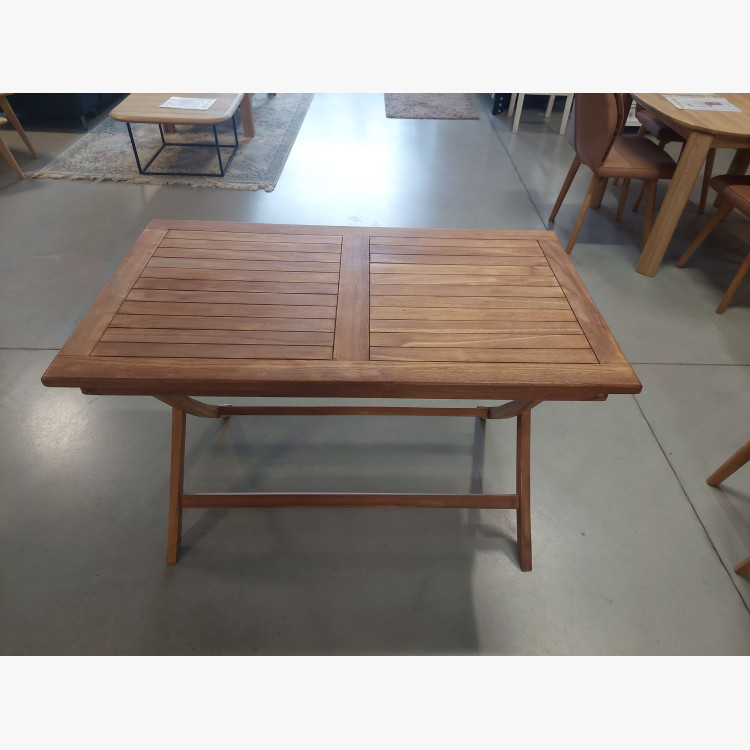 Zahradní stůl z teakového dřeva – 120 × 70 cm, celomasivní, skládací