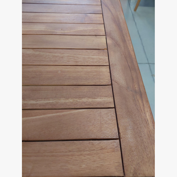 Zahradní stůl z teakového dřeva – 120 × 70 cm, celomasivní, skládací