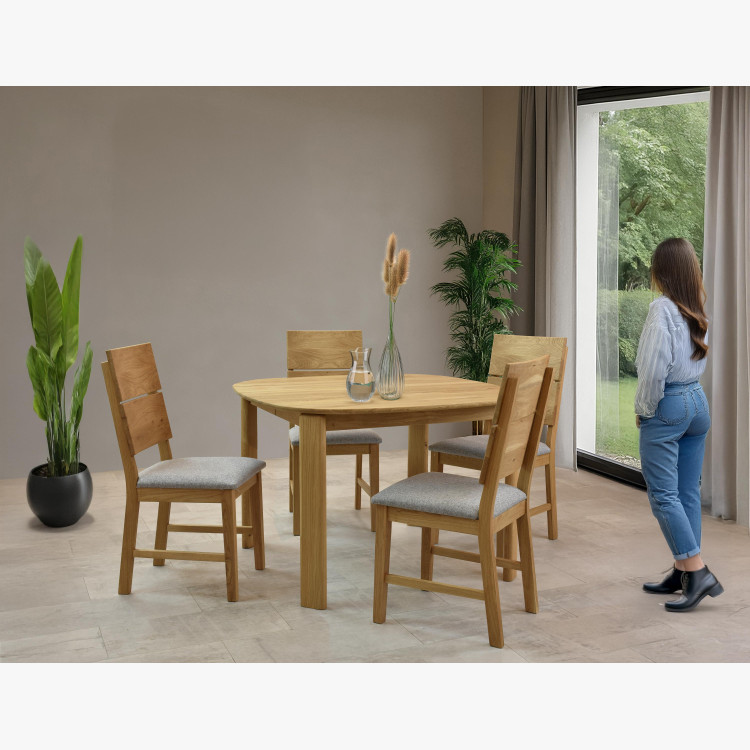 Dubová židle Nora - šedá- MEGA akce