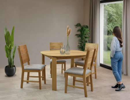 Dubová židle Nora - šedá- MEGA akce