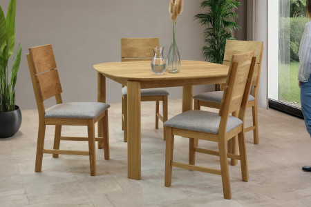 Dubová židle Nora - šedá- MEGA akce