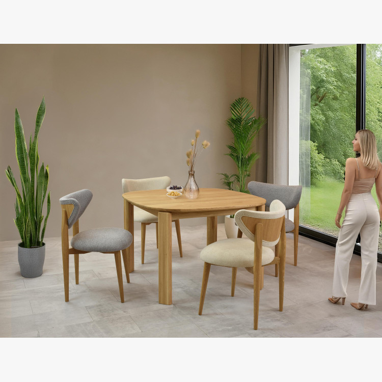 Rozkldací dřevěný jídelní stůl 110-160 cm