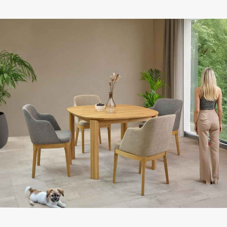 Rozkldací dřevěný jídelní stůl 110-160 cm