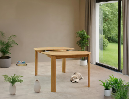 Rozkldací dřevěný jídelní stůl 110-160 cm