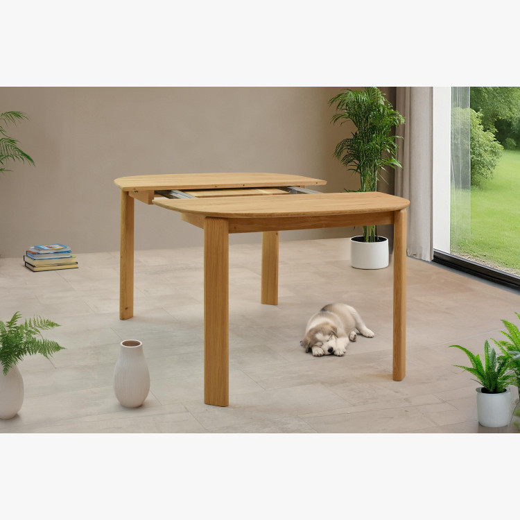 Rozkldací dřevěný jídelní stůl 110-160 cm