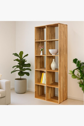 Dubový drevený regál