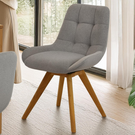 Pohodlná jídelní židle , šedé čalunění