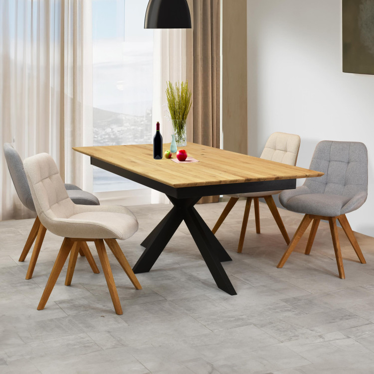 Pohodlná jídelní židle , šedé čalunění