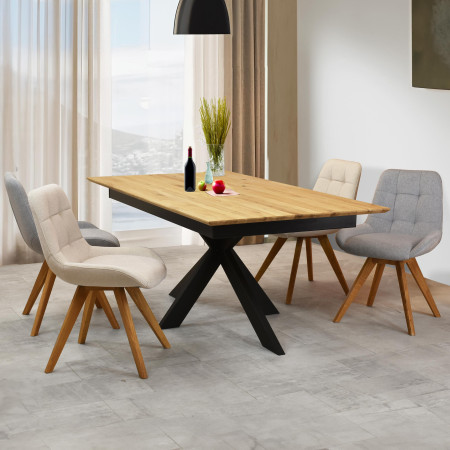 Pohodlná jídelní židle , šedé čalunění