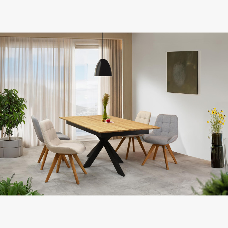 Pohodlná jídelní židle , šedé čalunění