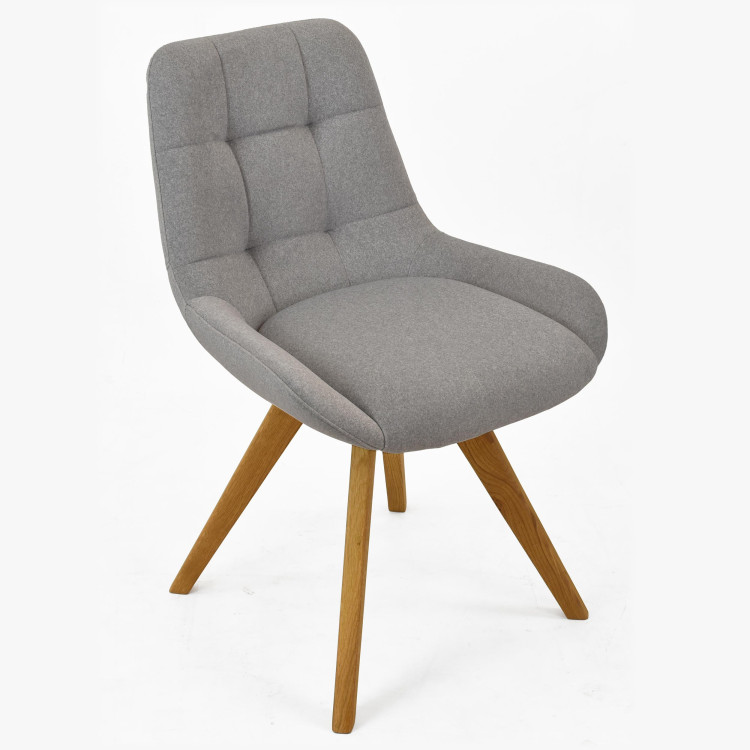 Pohodlná jídelní židle , šedé čalunění