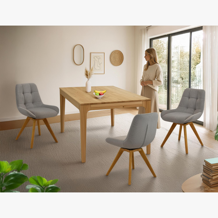 Pohodlná jídelní židle , šedé čalunění