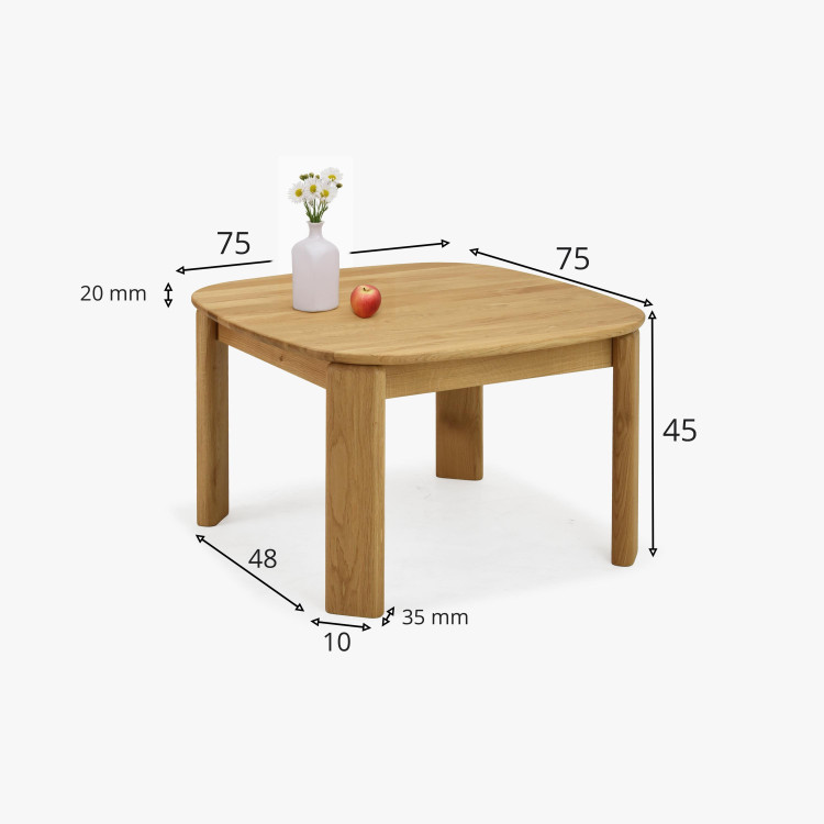 Dubový konferenční stolek 75 x 75 cm