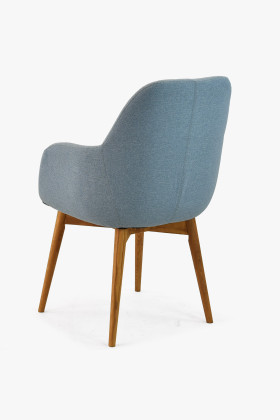 Designová židle s područkami, Sky tyrkysová 2